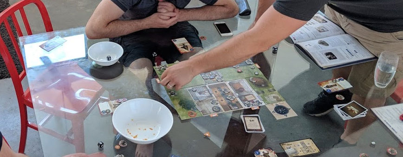 Setting the charge, not knowing that within ten minutes half the table would be dead.